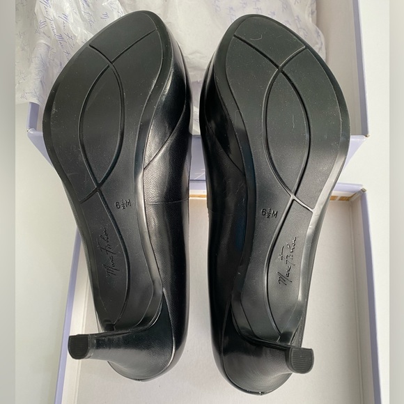 Brand New Marc Fisher Black Leather Sidney Heels Size 6.5 W - Picture 5 of 7